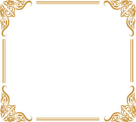 frame with gold ornament frame with ornament frame with golden leaves Golden Rectangle, Corner, Certificate, Border, Pattern, Line, Photo, Wedding, Invitation, Background, Thai, Islamic,