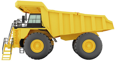 3D  character dump truck are heavy construction equipment primarily with character and the vehicle