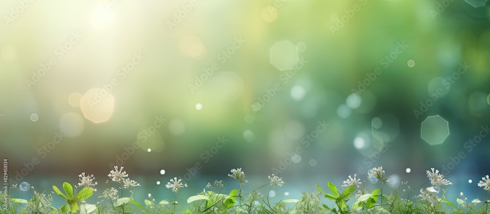 Leinwandbilder Abstract blurred summer background green and brown summer bokeh Spring fresh background Great background for text and advertising natural texture. copy space available