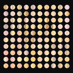 Metalic gradient collection with shiny rainbow hologram. Holographic foil texture, green, blue, yellow, pink gradation. Vector set for frame, ribbon, border, other design