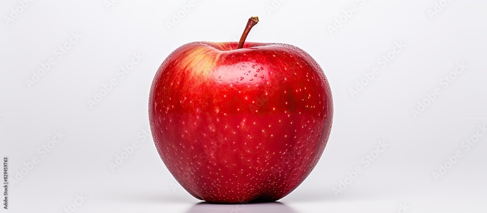Poster Red apple isolated on white Apple Clipping Path Professional studio macro shooting. copy space available