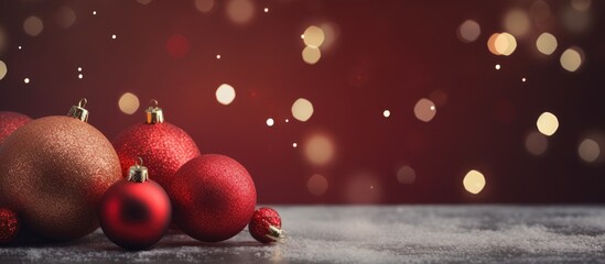image of holiday christmas decorations. copy space available
