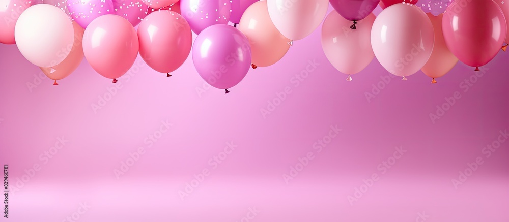 Canvas Prints Party accessory on pink background. copy space available