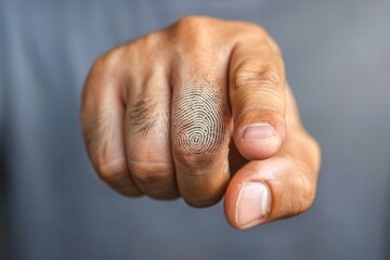 Fototapeta premium Human finger pressing a GDPR button, highlighting the direct human interaction in controlling data privacy measures.