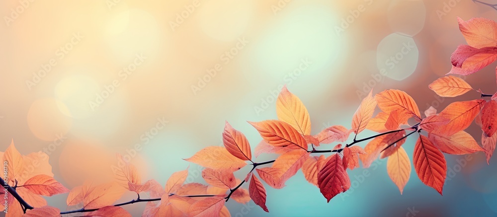 Poster background of autumn leaves. copy space available