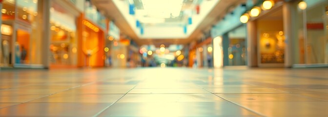 Shopping mall background. Shopping center. Blurred background