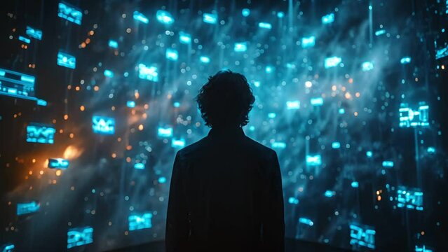 Futuristic social media streaming interface a network of video 