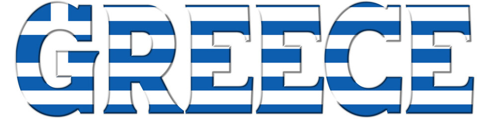 Greece flag text font