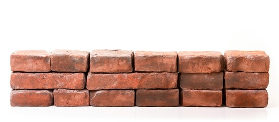 An image of ancient red bricks set against a blank white background serves as a perfect copy space image
