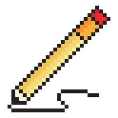 Pencil in pixel art style