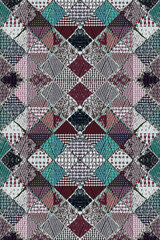 Abstract floral ethnic trendy fashion pattern. Beautiful geometric and tie dye batik digital print pattern for textile.
