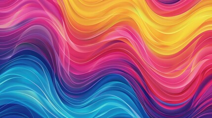 Obraz premium Vibrant horizontal undulating design for backgrounds and graphic purposes