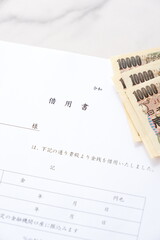 Fototapeta premium お金を貸し借りする際に借主が貸主に差し入れる「借用書」 