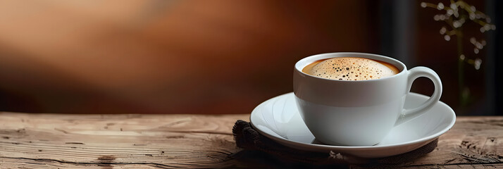 A cup of coffee with copy space for an image