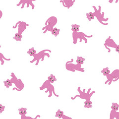 Simple and impressive cute cat seamless pattern,
