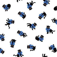 Simple and impressive cute cat seamless pattern,