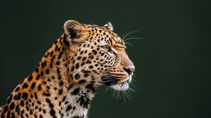 Obraz premium A close-up of a cheetah's face against a green background Three different backgrounds are mentioned, but since only one should be used for clarity, the other two black background