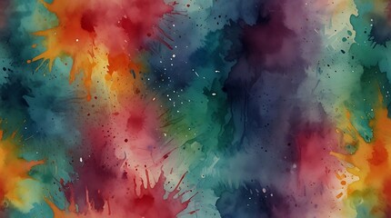  abstract painting with a rainbow of colors including red, orange, yellow, green, blue,