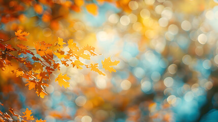 Blurred out fall season abstract nature texture background. Generative AI.