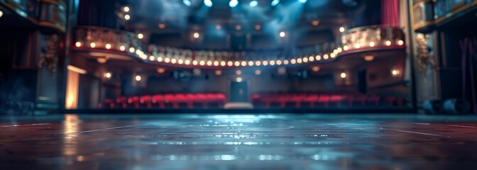 Theater scene. Theater background. Blurred background