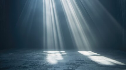Obraz premium A minimalist abstract background featuring gentle beams of light creating a serene and tranquil atmosphere, no people