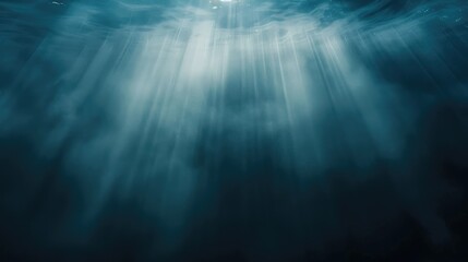A minimalist abstract background with light rays softly breaking through a foggy haze, creating a serene atmosphere