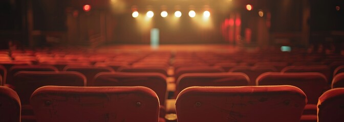 Theater scene. Theater background. Blurred background