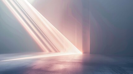 Obraz premium A minimalist abstract background with subtle light beams creating a serene and tranquil atmosphere,