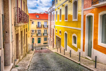 Lisbon, Portugal city street view