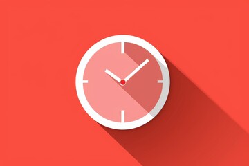 Red alarm clock close-up isolated on dark background with red gradient.. Beautiful simple AI generated image in 4K, unique.