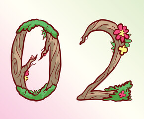 Naklejka premium Woods Nature Number 02