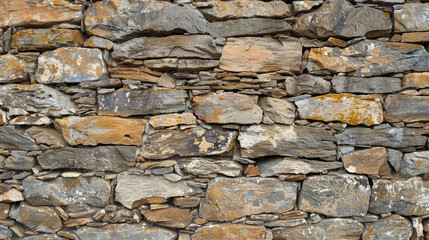 Obraz premium Old weathered exterior rough strong stone wall
