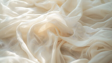 Fototapeta premium Cream fabric texture background. Generative AI.