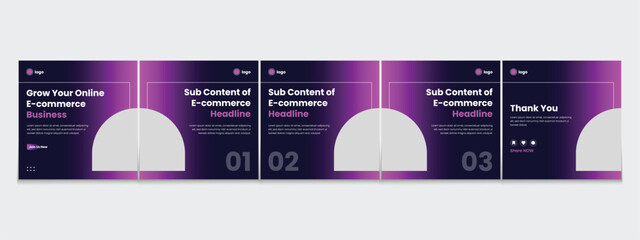 LinkedIn carousel post, social media Instagram carousel post, modern and editable business carousel template design © Tarek Digital