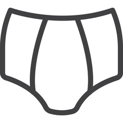 Under wear outline icon on white background