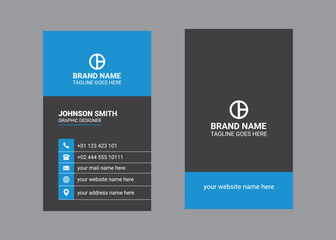 Double sided business card design template for corporate business, professional and visiting card design.