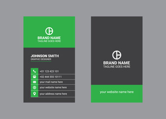 simple business card design template for corporate business, professional and modern visiting card design.