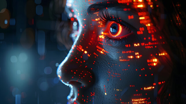 Artificial intelligence concept. Futuristic sci-fi AI cyber super computer. Future technology cyberspace. Humanoid cyborg