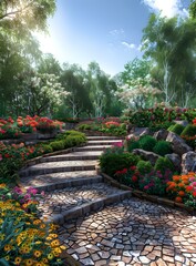 The design effect picture of the landscape garden