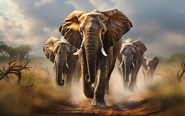Aweinspiring scenes Behold the magnificence of an elephants stroll through the wilderness, captured in stunning detail