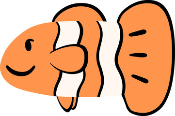 Clownfish Cartoon Illustration Kids Clipart