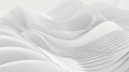 Fototapeta premium A minimalist white background with a gentle wave pattern, providing a hint of movement while keeping it simple