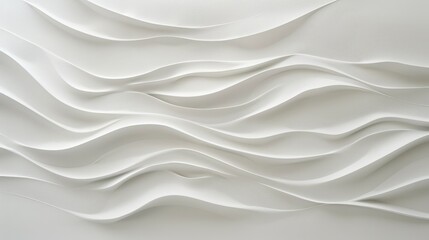 Obraz premium A minimalist white background with a slight, almost imperceptible wave pattern, adding a delicate touch of texture