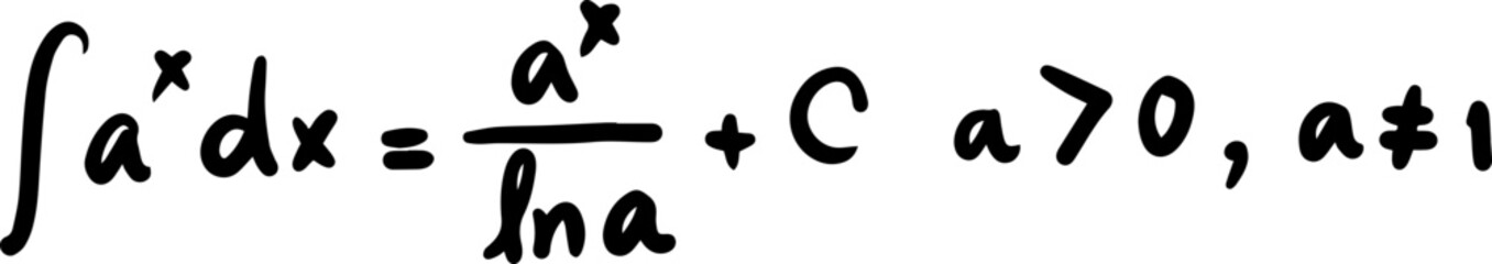 integration formula math handwritten