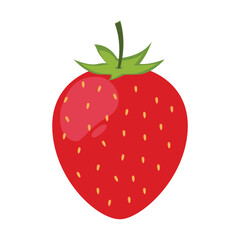 simple shiny strawberry fruit image design