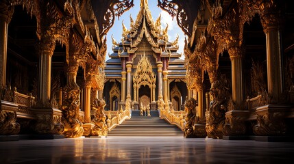 Embark on a visual journey through the ornate splendor of Thai temple art