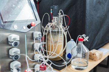 Bioreactor in lab producing alternative fungal protein