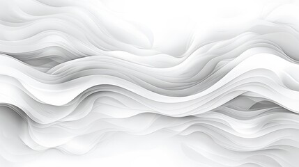Obraz premium A white background with three wavy lines, providing space for a text ornament