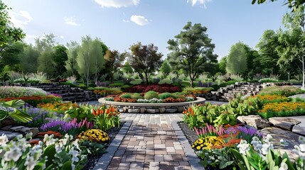 Obraz premium éƒé‡‘é¦™èŠ±å›­