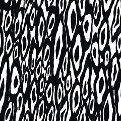 Abstract modern leopard seamless pattern. Animals trendy background. Black and white decorative vector stock illustration for print, fabric, textile. Modern monochrome ornament of stylized skin